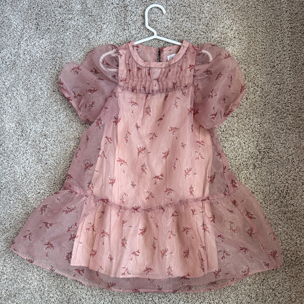 Zara Pink Floral Kids Dress
